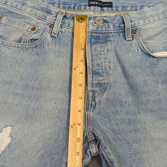 Levi's Made And Crafted Selvedge Jeans Women's 32 Fits 34x25 Blue 501 Taper - Picture 12 of 16